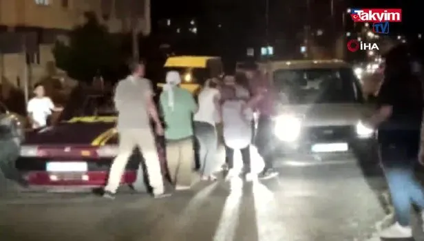 Hamile kadın bayıldı, sürücüler kavgaya devam etti