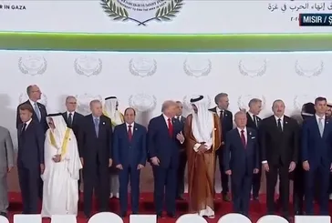 Tarihi Gazze Zirvesi'nde aile fotoğrafı