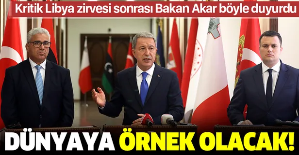 Son dakika: Bakan Hulusi Akar'dan flaş Libya açıklaması: Tüm dünya için önemli bir model olacak