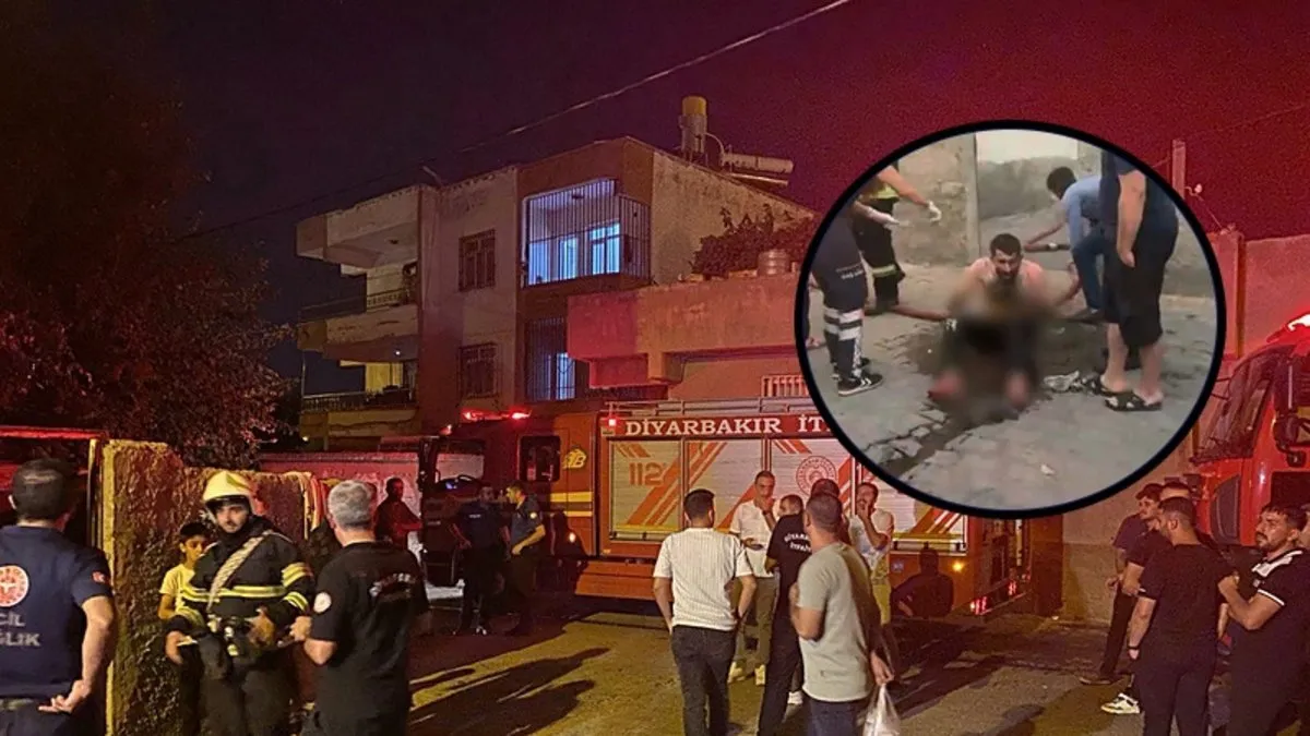 Diyarbakır'da korku dolu anlar | 4 katlı binada yangın: 4 kişi yaralandı
