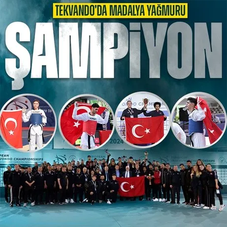 Türkiye Avrupa Tekvando Şampiyonası’nda şampiyon oldu! Üst üste ikinci kez takım halinde birinci!