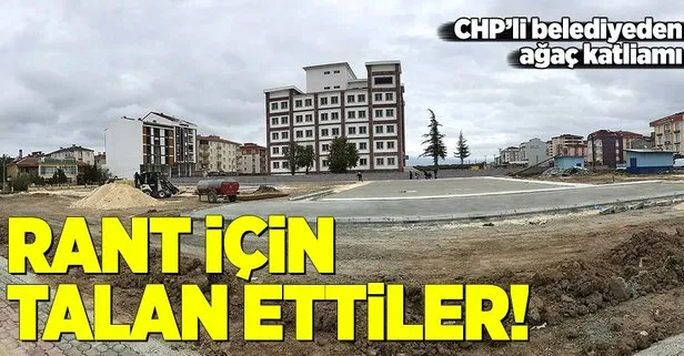 CHP’li belediyeden ağaç katliamı! Rant için talan ettiler