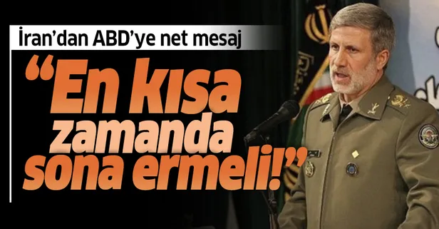 Son dakika: İran Savunma Bakanı: Gerginliğin azaltılması için ABD'nin bölgeden çekilmesi gerekiyor
