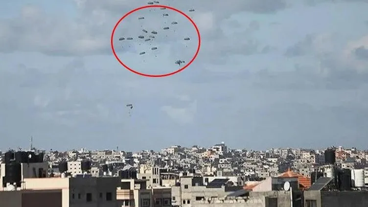Gazze’ye havadan bırakılan yardımın paraşütleri açılmadı! Çok sayıda ölü ve yaralı var