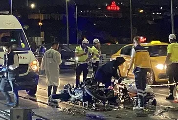 Haliç Köprüsü'nde korkunç kaza! Motosiklet İBB'nin yol temizleme aracına çarptı: 1 ölü