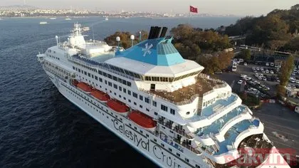 İstanbul’a bir kruvaziyer daha yanaştı! 9 katlı lüks gemi Sarayburnu’nda