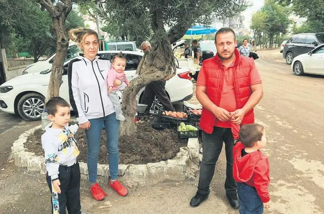 Araçlarıyla sel felaketinin ortasında kalan aileyi zeytin ağacı kurtardı