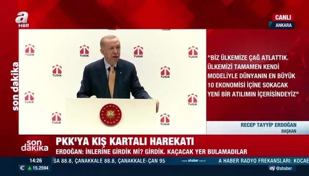 Başkan Recep Tayyip Erdoğan'dan TÜGİK Genel Kurulu'nda önemli açıklamalar: Dün gece inlerine girdik