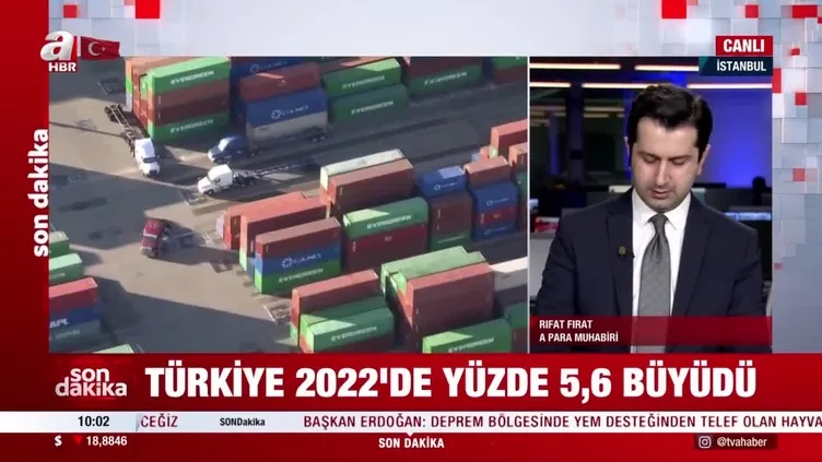 Türkiye ekonomisi 2022'de yüzde 5,6 büyüdü!