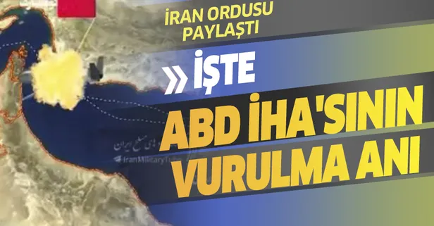 İran ABD İHA'sının vurulma anının görüntülerini yayınladı