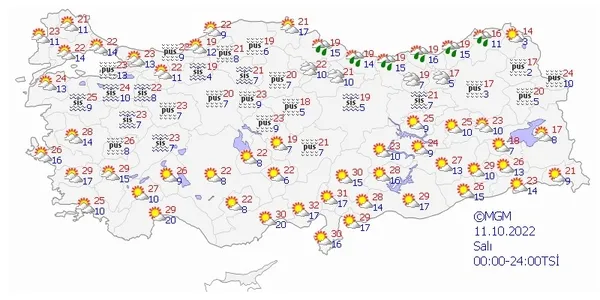 HAVA DURUMU | Meteorolojiden sel ve heyelan alarmı! İl il uyardı: Kuvvetli yağış geliyor | 11-15 Ekim 2022-10