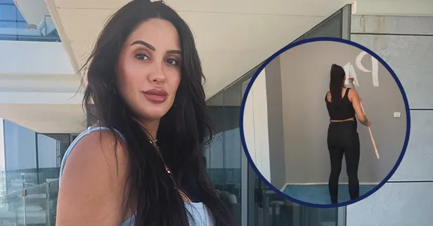 Sahra Işık bebeğinin ismini duvara yazarak açıkladı! Sosyal medya hesabı bile hazır: Ana gibi anayım!