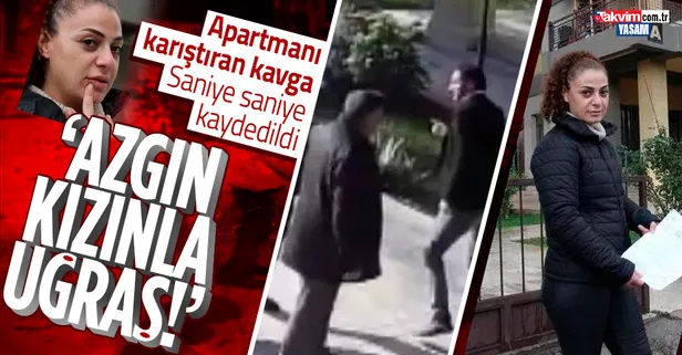 İzmir'de apartman kavgasında akılalmaz sözler: Azgın kızınla uğraş | Her saniyesi görüntülendi