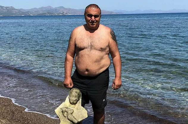 Muğla'da denizden çıkan heykel hayrete düşürdü! Sırrı ortaya çıktı