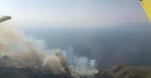 Çanakkale Gökçeada’da orman yangını! Ekiplerin müdahalesi sürüyor