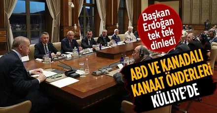 Başkan Erdoğan kanaat önderlerini kabul etti