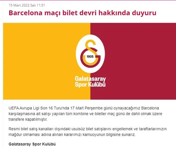 Galatasaray'dan flaş bilet kararı: Barcelona maçında transfere kapatıldı!-2
