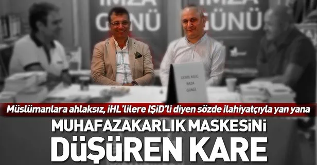 CHP’nin İstanbul adayı Ekrem İmamoğlu sözde ilahiyatçı Cemil Kılıç’ın imza gününde