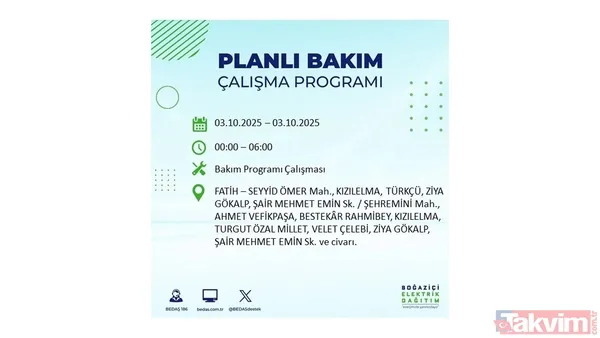 İstanbul'da elektrik kesintisi alarmı: BEDAŞ saat verdi! 3 EKİM ilçe ilçe kesinti programı - 27