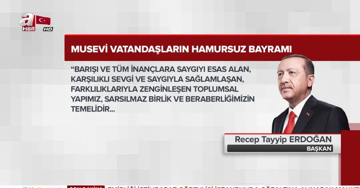 Başkan Erdoğan'dan Hamursuz Bayramı mesajı