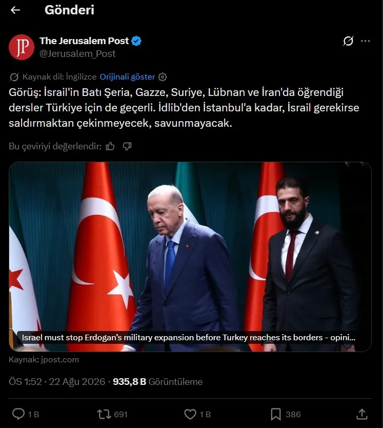 siyonist-azitti-1787455962431.jpeg Siyonist iyice azıttı! Jerusalem Post'tan şeytani provokasyon: İdlib'den İstanbul'a kadar vururuz-4