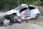 İZLE I Cenaze yolunda feci kaza! Otomobil şarampole uçtu: 3 kadın ağır yaralı