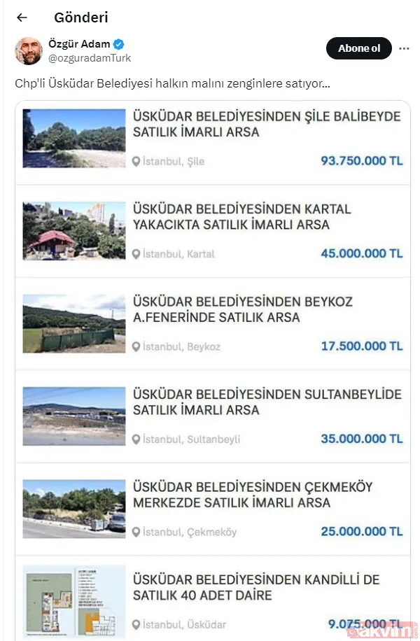 CHP'li Sinem Dedetaş 'sarı site'lik oldu! Borçsuz devraldığı Üsküdar Belediyesi'ndeki milyonluk taşınmazları satışa çıkardı - 15