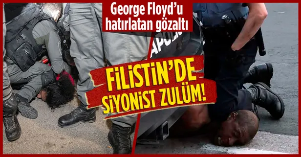 İşgalci İsrail polisinden Filistinli genç Ömer el-Hatib'e "George Floyd" olayını hatırlatan gözaltı!