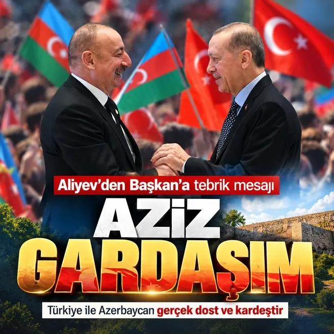 İlham Aliyevden Başkan Erdoğana 29 Ekim mesajı! Aziz gardaşım diyerek gerçek dostluk vurgusu yaptı