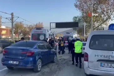 Bursa’da yarış dehşeti: İki otomobil çarptı, 13 kişi yaralandı