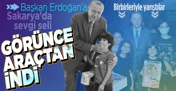 Başkan Recep Tayyip Erdoğan’a Sakarya’da sevgi seli: Bir şarkısın sen ömür boyu sürecek