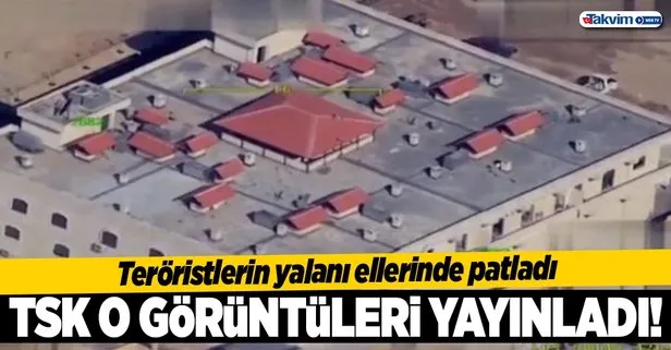 TSK vuruldu denilen hastanenin görüntülerini paylaştı