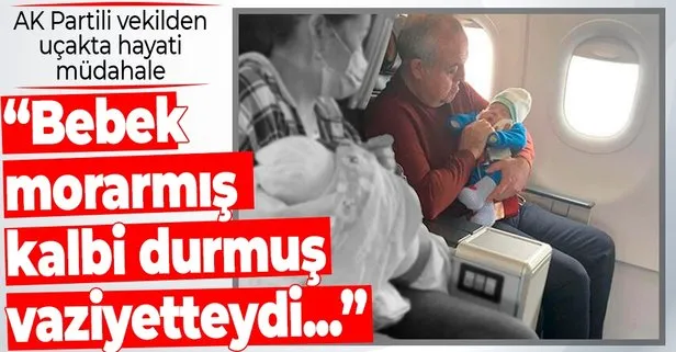 AK Partili Recep Şeker’den uçakta kalp krizi geçiren bebeğe hayati müdahale: Bebek morarmış, kalbi durmuş vaziyetteydi
