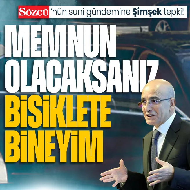 Bakan Şimşekten makam aracıyla ilgili iddialara sert tepki: Sözcü gazetesini memnun etmek için bisiklete binmeyi düşünebilirim