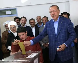 Cumhurbaşkanı Erdoğan oy kullandı