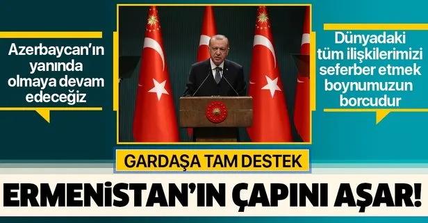 Başkan Erdoğan’dan Ermenistan’ın Azerbaycan’a saldırılarına sert tepki!