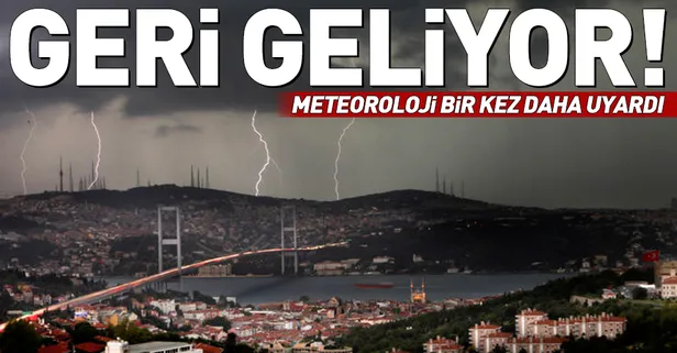 Meteoroloji'den sel uyarısı! Kuvvetli yağış geliyor! 21 Ocak 2019 Pazartesi hava durumu