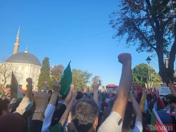 Takvim.com.tr, Ayasofya'da! Binlerce kişi Filistin için meydanlara akın etti | İşte o anlar... - 44