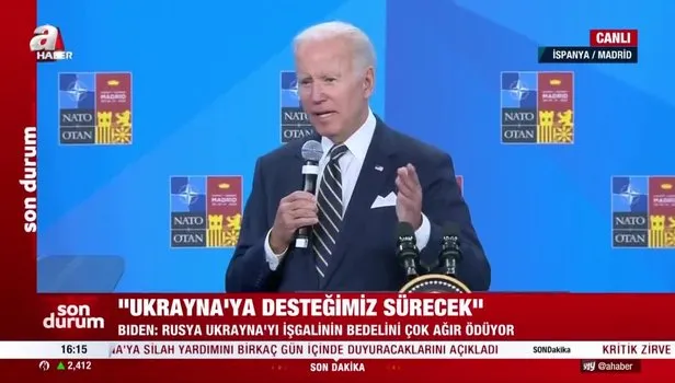 SON DAKİKA! ABD Başkanı Joe Biden'den F-16 açıklaması: ''Yakında satış olacak''