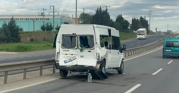 Tekirdağ’da askeri personel taşıyan araçla fabrika servisi çarpıştı: 5’i asker 16 yaralı