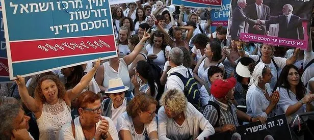 İsrail’de Filistinlilerle barış gösterisi