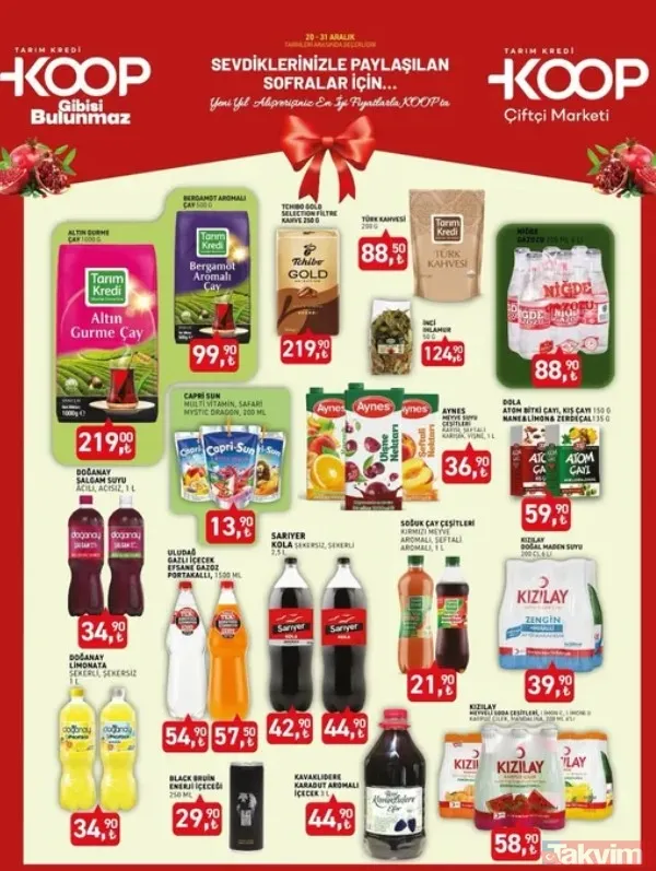 Tarım Kredi KOOP Market 31 Aralık yılbaşı kataloğu! 100'den fazla üründe indirim - 3