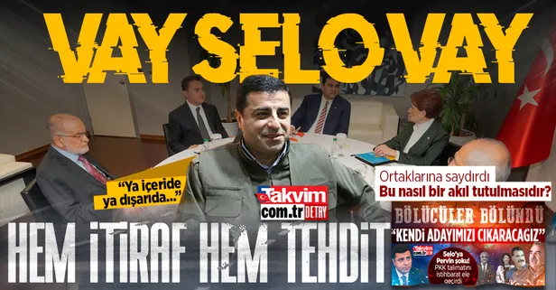 HDP'li Selahattin Demirtaş'tan hem itiraf hem ortaklarına 'adaylık' tehdidi! "Ya içeride ya dışarıda..."