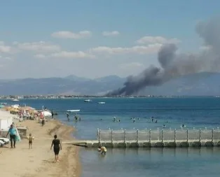 Edremit Körfezi’nde yangın! Yerleşim yerlerine ilerliyor