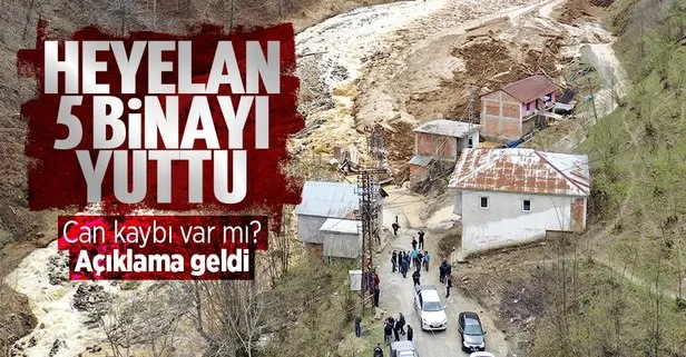 Son dakika: Trabzon’un Sürmene ilçesinde heyelan sonucu 5 bina toprak altında kaldı