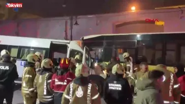 İETT otobüsü servis minibüsü ile çarpıştı