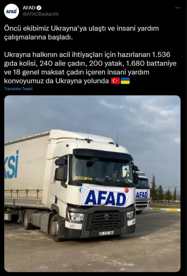 Türkiye, Ukrayna halkının yanında: İnsani yardım konvoyu yola çıktı-2