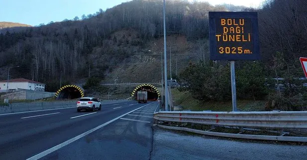 Bolu Dağı Tüneli’nden geçen yıl 12,3 milyon araç geçti