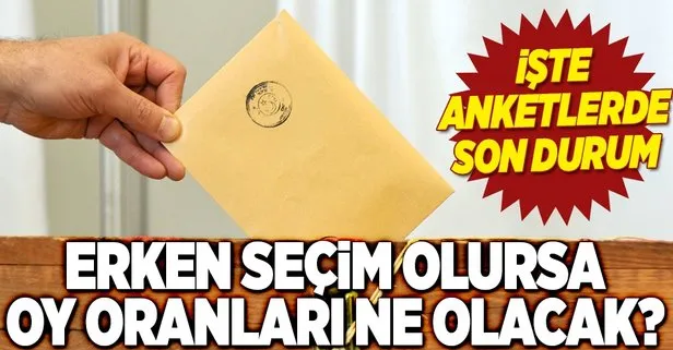 İşte erken seçim anketlerine göre son durum