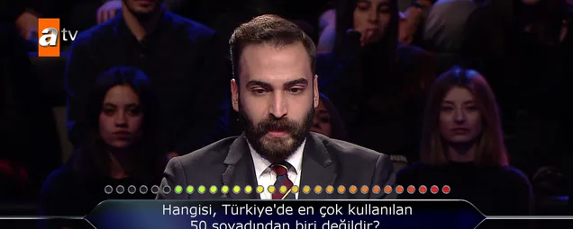 Hangisi, Türkiyede en çok kullanılan 50 soyadından biri değildir?